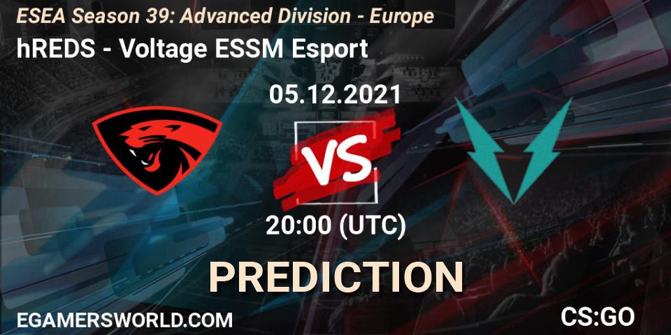 Pronósticos hREDS - Voltage ESSM Esport. 05.12.21. ESEA Season 39: Advanced Division - Europe - CS2 (CS:GO)