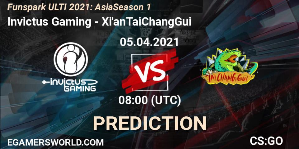 Pronósticos Invictus Gaming - Xi'anTaiChangGui. 05.04.2021 at 08:35. Funspark ULTI 2021: Asia Season 1 - Counter-Strike (CS2)