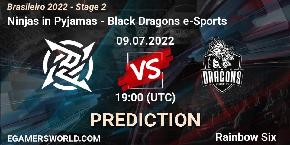 Pronósticos Ninjas in Pyjamas - Black Dragons e-Sports. 09.07.22. Brasileirão 2022 - Stage 2 - Rainbow Six