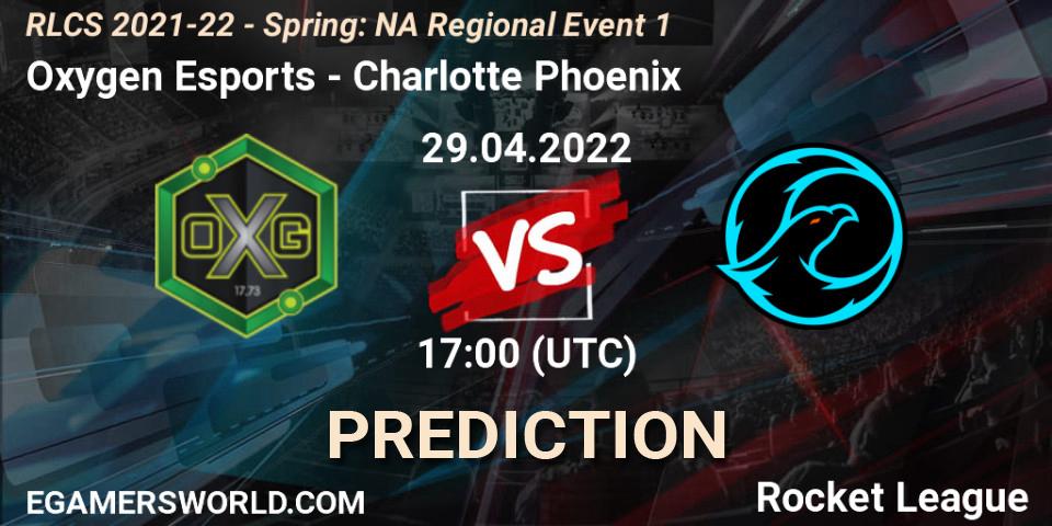 Pronósticos Oxygen Esports - Charlotte Phoenix. 29.04.22. RLCS 2021-22 - Spring: NA Regional Event 1 - Rocket League