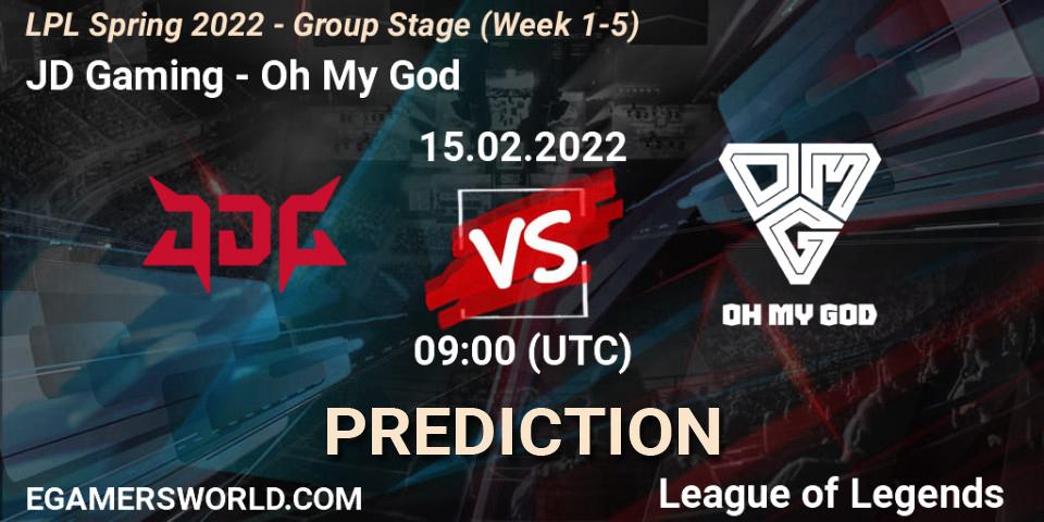 Pronósticos JD Gaming - Oh My God. 15.02.22. LPL Spring 2022 - Group Stage (Week 1-5) - LoL