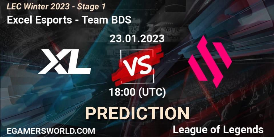 Pronósticos Excel Esports - Team BDS. 23.01.23. LEC Winter 2023 - Stage 1 - LoL
