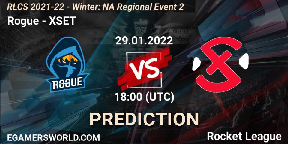 Pronósticos Rogue - XSET. 29.01.22. RLCS 2021-22 - Winter: NA Regional Event 2 - Rocket League