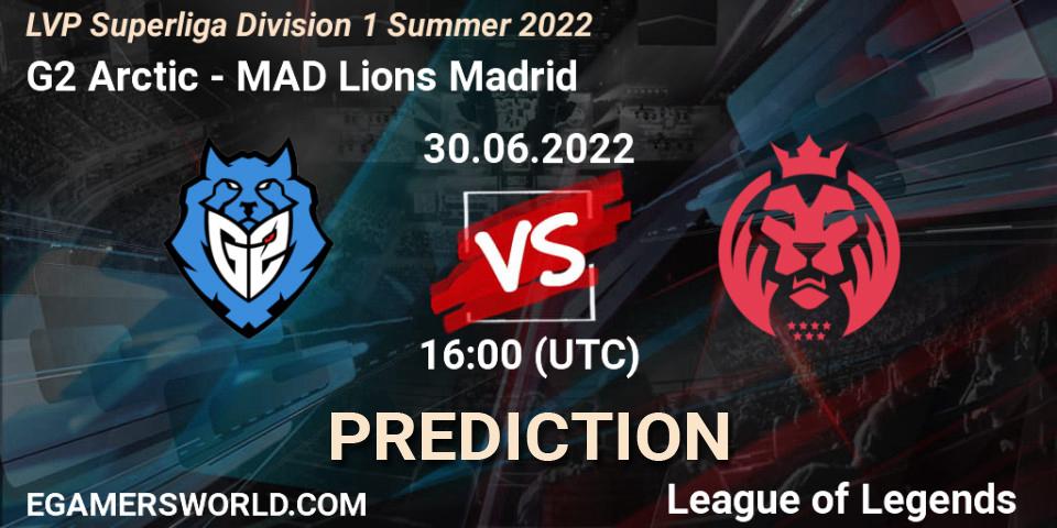 Pronósticos G2 Arctic - MAD Lions Madrid. 30.06.22. LVP Superliga Division 1 Summer 2022 - LoL