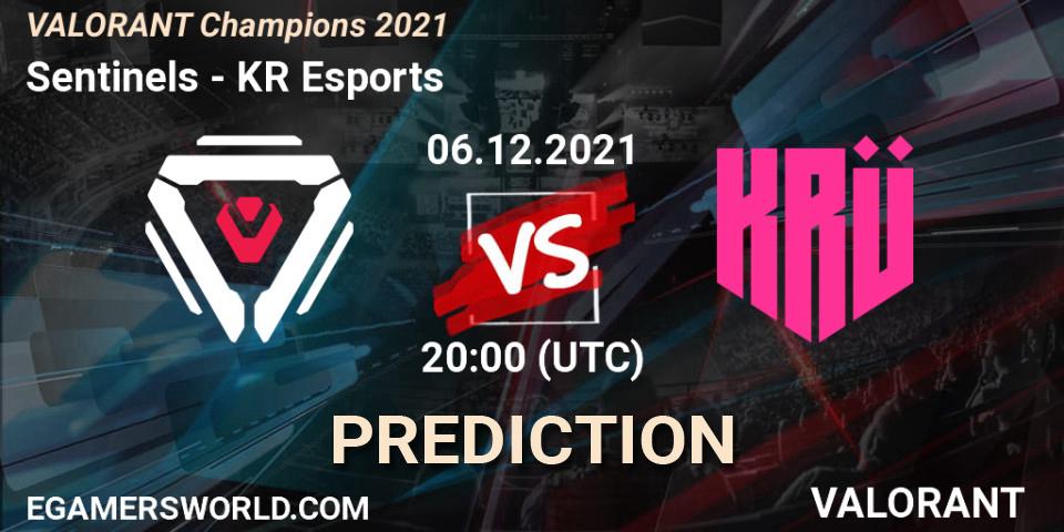 Pronósticos Sentinels - KRÜ Esports. 06.12.2021 at 19:45. VALORANT Champions 2021 - VALORANT