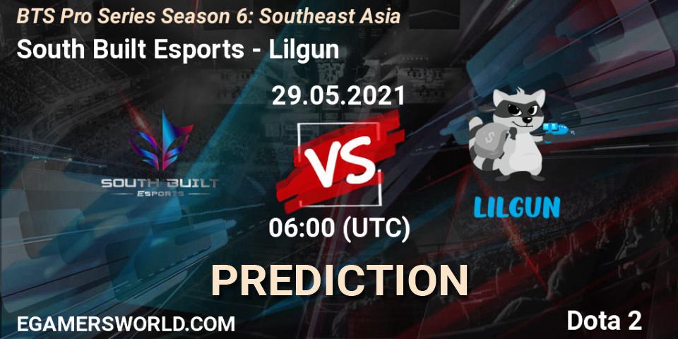 Pronósticos South Built Esports - Lilgun. 29.05.2021 at 06:00. BTS Pro Series Season 6: Southeast Asia - Dota 2
