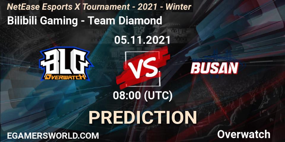Pronósticos Bilibili Gaming - Team Diamond. 05.11.21. NetEase Esports X Tournament - 2021 - Winter - Overwatch