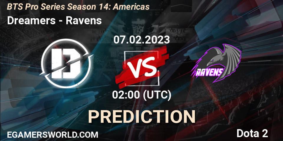 Pronósticos Dreamers - Ravens. 09.02.23. BTS Pro Series Season 14: Americas - Dota 2
