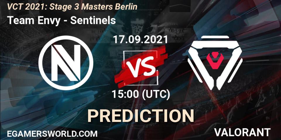 Pronósticos Team Envy - Sentinels. 17.09.2021 at 20:30. VCT 2021: Stage 3 Masters Berlin - VALORANT