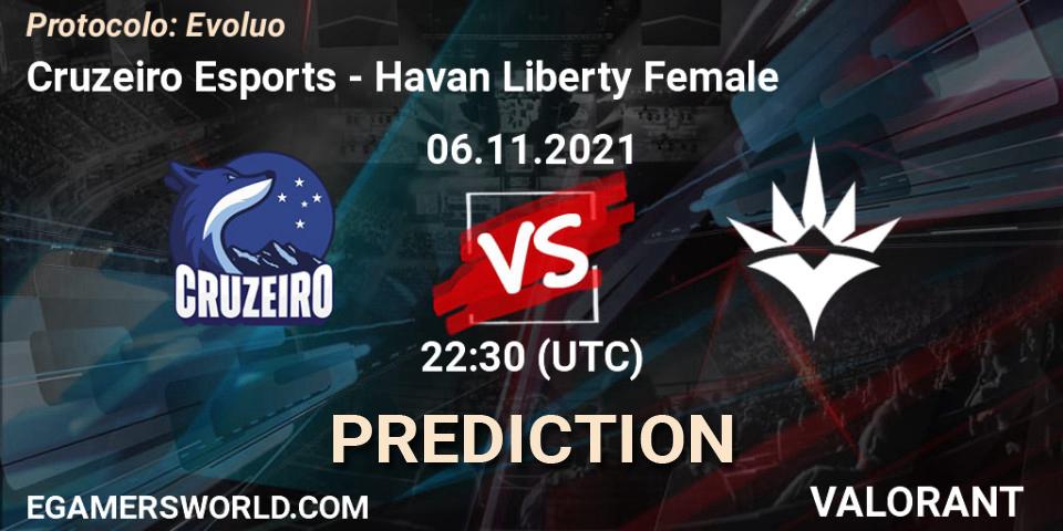 Pronósticos Cruzeiro Esports - Havan Liberty Female. 06.11.2021 at 22:30. Protocolo: Evolução - VALORANT