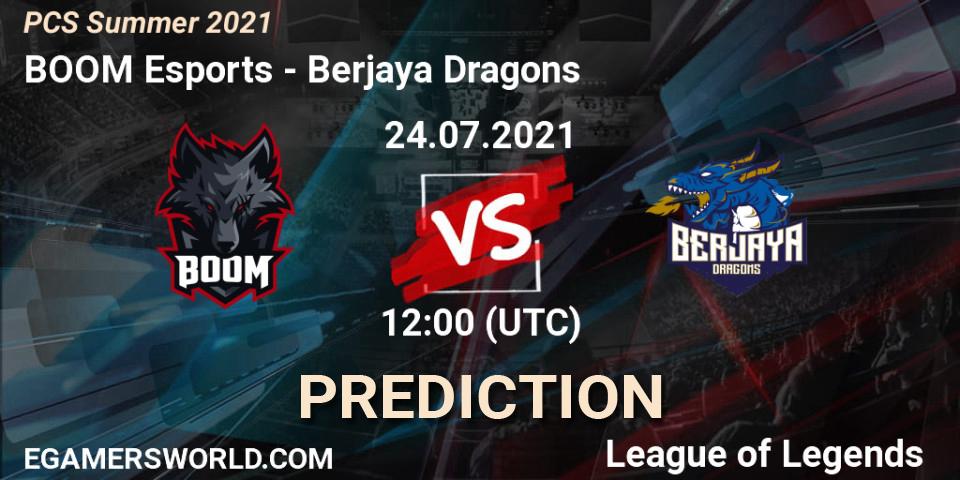 Pronósticos BOOM Esports - Berjaya Dragons. 24.07.2021 at 12:00. PCS Summer 2021 - LoL