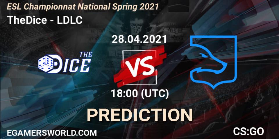 Pronósticos TheDice - LDLC. 28.04.21. ESL Championnat National Spring 2021 - CS2 (CS:GO)
