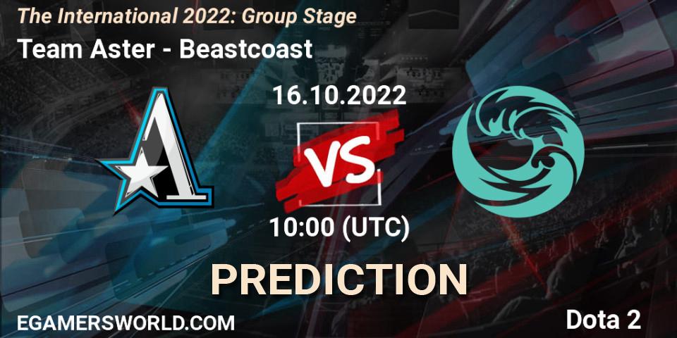 Pronósticos Team Aster - Beastcoast. 16.10.2022 at 11:56. The International 2022: Group Stage - Dota 2