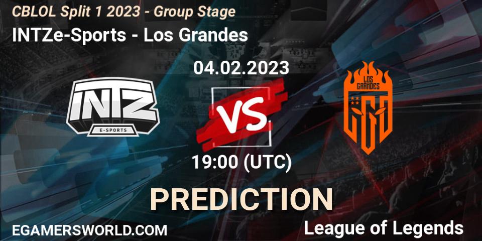 Pronósticos INTZ e-Sports - Los Grandes. 04.02.23. CBLOL Split 1 2023 - Group Stage - LoL