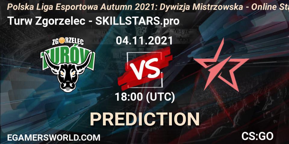 Pronósticos Turów Zgorzelec - SKILLSTARS.pro. 04.11.21. Polska Liga Esportowa Autumn 2021: Dywizja Mistrzowska - Online Stage - CS2 (CS:GO)