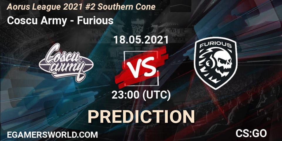 Pronósticos Coscu Army - Furious. 18.05.2021 at 23:00. Aorus League 2021 #2 Southern Cone - Counter-Strike (CS2)