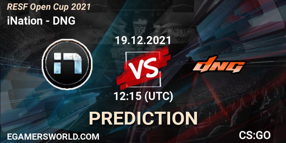 Pronósticos iNation - DNG. 19.12.2021 at 12:15. RESF Open Cup 2021 - Counter-Strike (CS2)