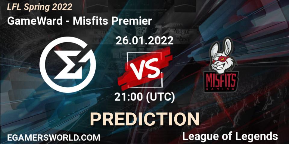 Pronósticos GameWard - Misfits Premier. 26.01.22. LFL Spring 2022 - LoL