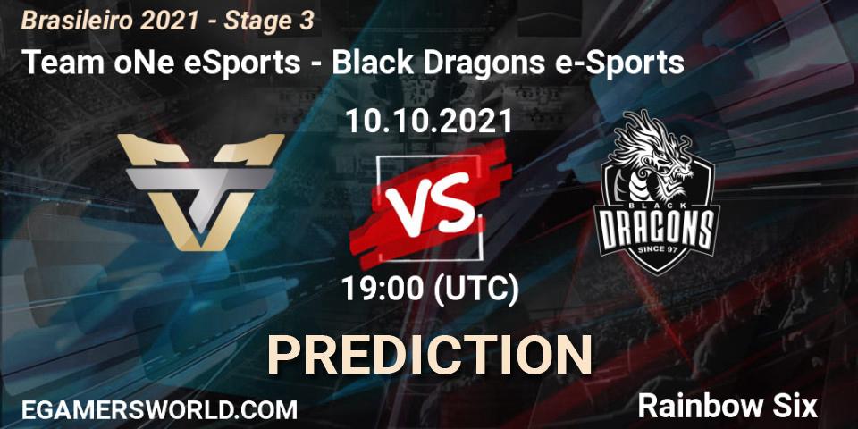 Pronósticos Team oNe eSports - Black Dragons e-Sports. 10.10.21. Brasileirão 2021 - Stage 3 - Rainbow Six