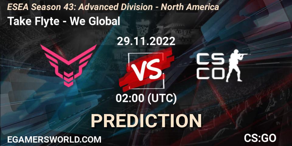 Pronósticos Take Flyte - We Global. 29.11.22. ESEA Season 43: Advanced Division - North America - CS2 (CS:GO)