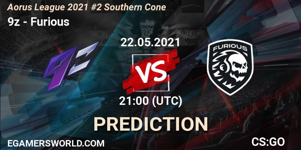 Pronósticos 9z - Furious. 22.05.2021 at 21:00. Aorus League 2021 #2 Southern Cone - Counter-Strike (CS2)