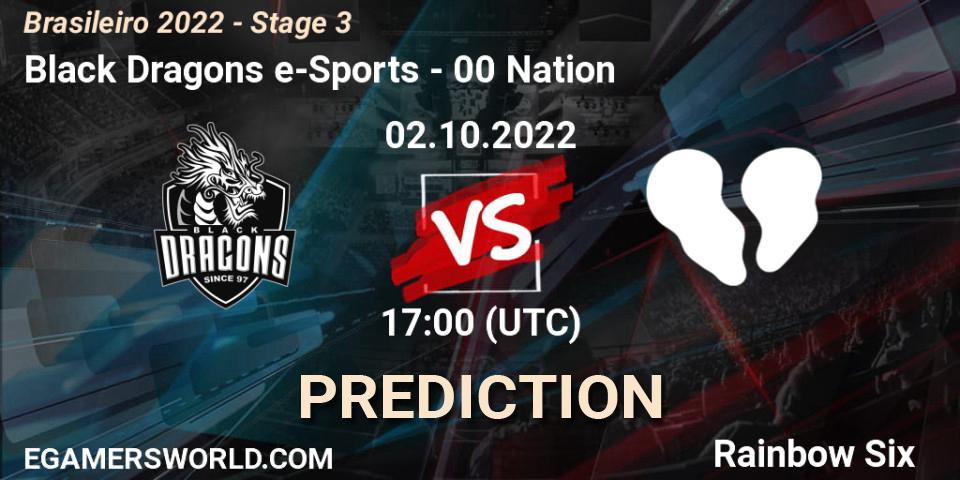 Pronósticos Black Dragons e-Sports - 00 Nation. 02.10.22. Brasileirão 2022 - Stage 3 - Rainbow Six