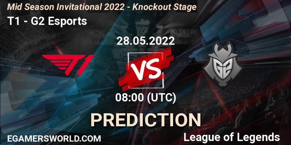 Pronósticos T1 - G2 Esports. 28.05.22. Mid Season Invitational 2022 - Knockout Stage - LoL