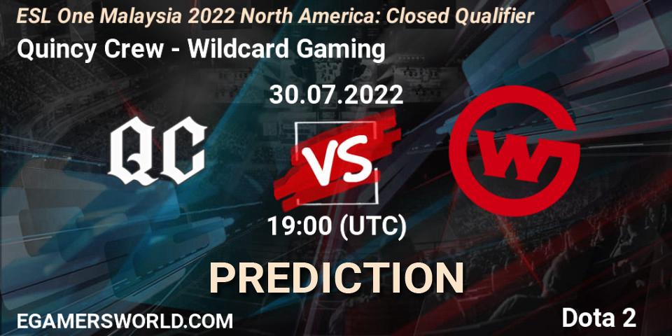 Pronósticos Quincy Crew - Wildcard Gaming. 30.07.22. ESL One Malaysia 2022 North America: Closed Qualifier - Dota 2