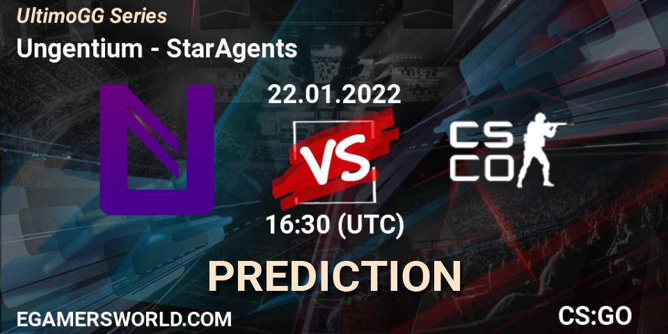 Pronósticos Ungentium - StarAgents. 22.01.2022 at 16:30. UltimoGG Series - Counter-Strike (CS2)