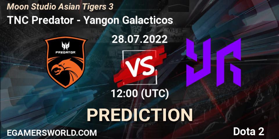 Pronósticos TNC Predator - Yangon Galacticos. 28.07.2022 at 12:49. Moon Studio Asian Tigers 3 - Dota 2