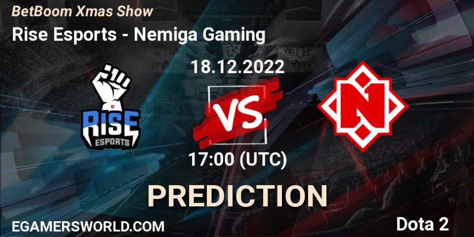 Pronósticos RISE Esports - Nemiga Gaming. 18.12.22. BetBoom Xmas Show - Dota 2