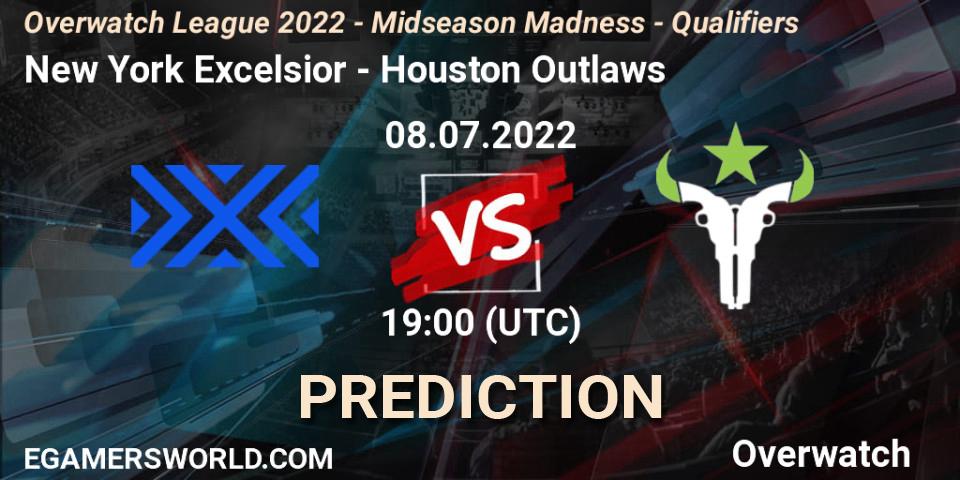 Pronósticos New York Excelsior - Houston Outlaws. 08.07.22. Overwatch League 2022 - Midseason Madness - Qualifiers - Overwatch