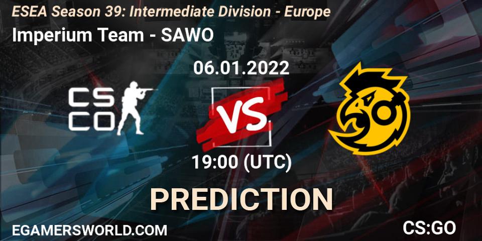 Pronósticos Imperium Team - SAWO. 06.01.22. ESEA Season 39: Intermediate Division - Europe - CS2 (CS:GO)