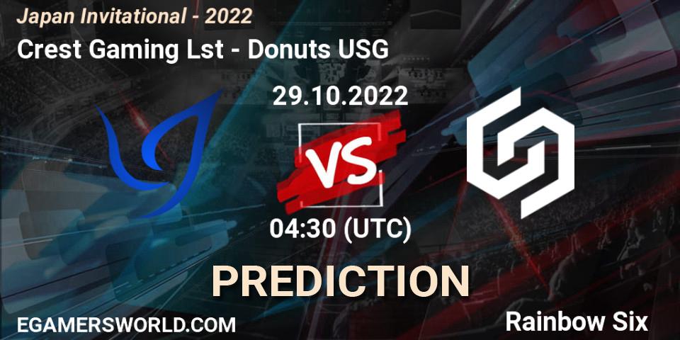 Pronósticos Crest Gaming Lst - Donuts USG. 29.10.2022 at 04:30. Japan Invitational - 2022 - Rainbow Six