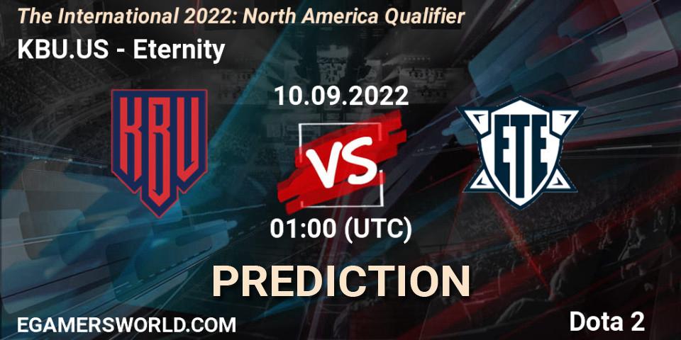 Pronósticos KBU.US - Eternity. 09.09.2022 at 22:12. The International 2022: North America Qualifier - Dota 2
