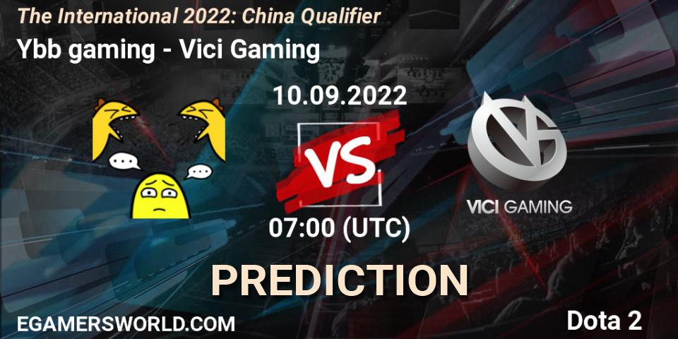 Pronósticos Ybb gaming - Vici Gaming. 10.09.22. The International 2022: China Qualifier - Dota 2