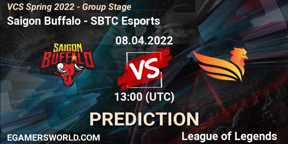 Pronósticos Saigon Buffalo - SBTC Esports. 07.04.2022 at 13:00. VCS Spring 2022 - Group Stage - LoL