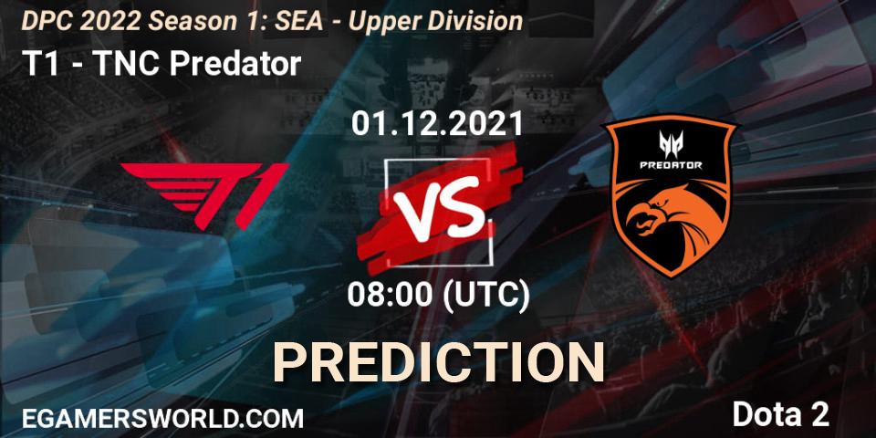 Pronósticos T1 - TNC Predator. 01.12.2021 at 08:05. DPC 2022 Season 1: SEA - Upper Division - Dota 2