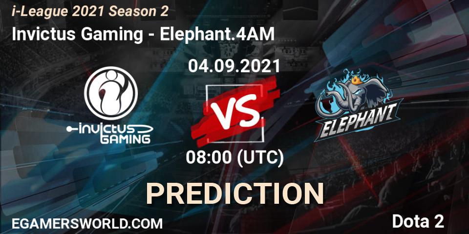 Pronósticos Invictus Gaming - Elephant.4AM. 04.09.21. i-League 2021 Season 2 - Dota 2