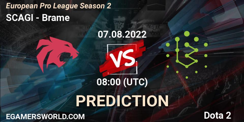 Pronósticos SCAGI - Brame. 07.08.2022 at 08:11. European Pro League Season 2 - Dota 2