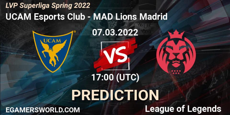 Pronósticos UCAM Esports Club - MAD Lions Madrid. 07.03.2022 at 17:00. LVP Superliga Spring 2022 - LoL