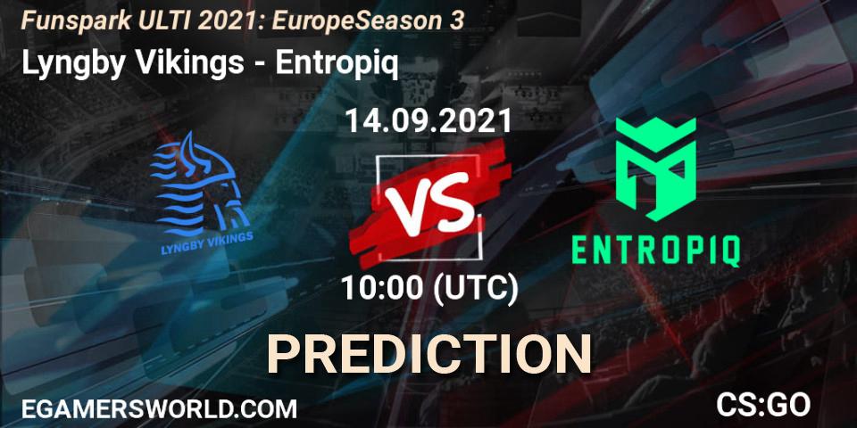 Pronósticos Lyngby Vikings - Entropiq. 14.09.2021 at 10:00. Funspark ULTI 2021: Europe Season 3 - Counter-Strike (CS2)