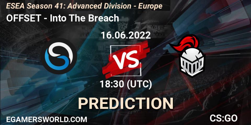 Pronósticos OFFSET - Into The Breach. 16.06.22. ESEA Season 41: Advanced Division - Europe - CS2 (CS:GO)