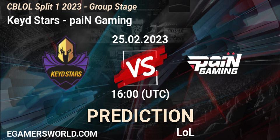 Pronósticos Keyd Stars - paiN Gaming. 25.02.23. CBLOL Split 1 2023 - Group Stage - LoL