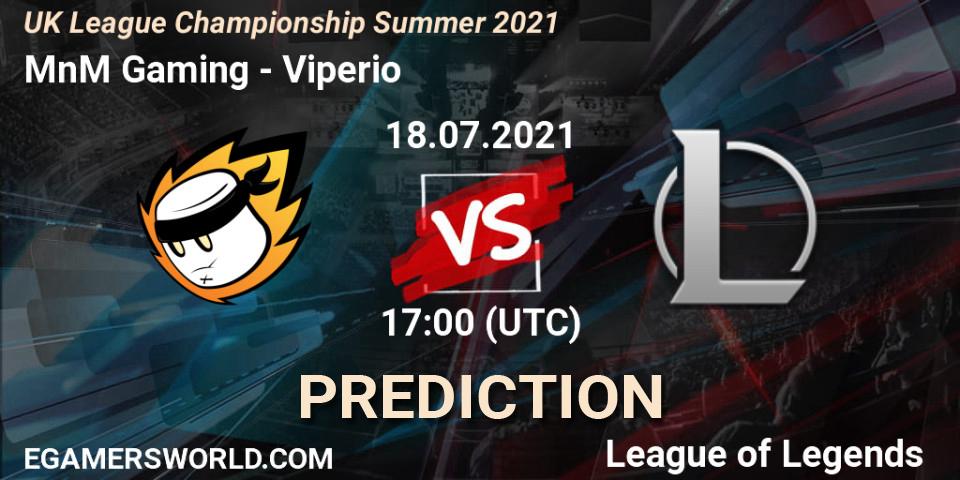 Pronósticos MnM Gaming - Viperio. 18.07.2021 at 19:45. UK League Championship Summer 2021 - LoL