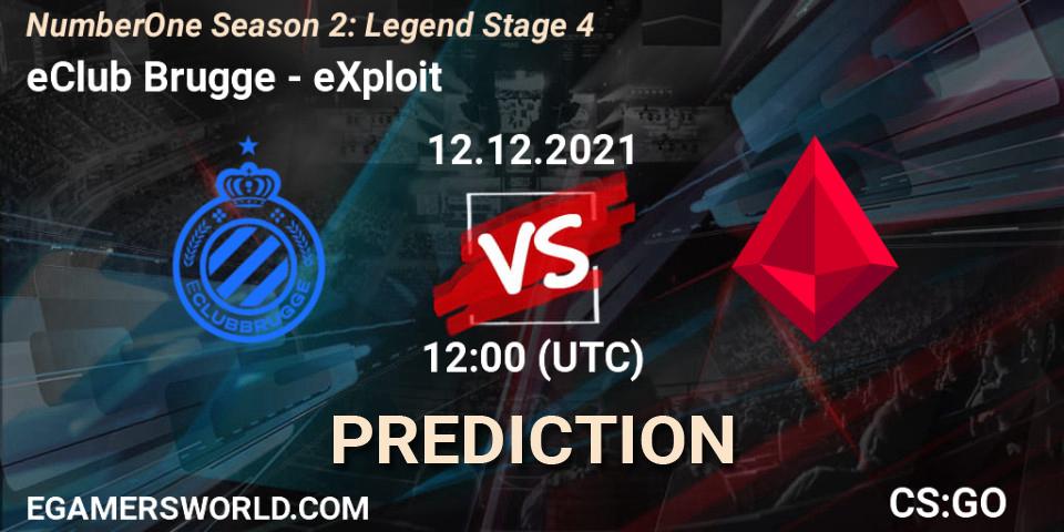 Pronósticos eClub Brugge - eXploit. 12.12.21. NumberOne Season 2: Legend Stage 4 - CS2 (CS:GO)