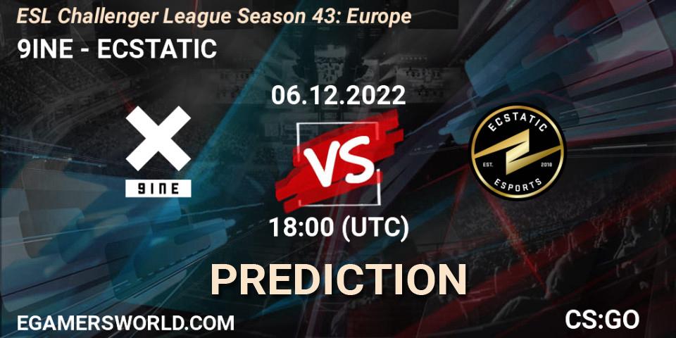 Pronósticos 9INE - ECSTATIC. 06.12.22. ESL Challenger League Season 43: Europe - CS2 (CS:GO)