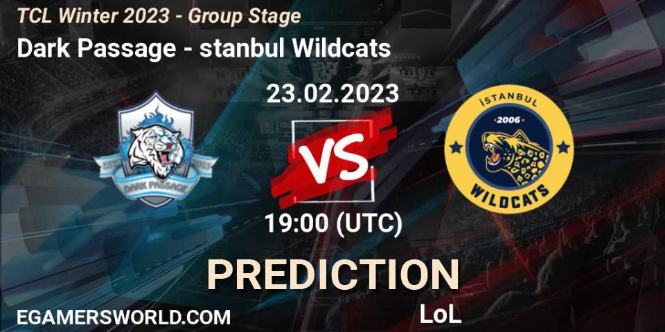 Pronósticos Dark Passage - İstanbul Wildcats. 05.03.23. TCL Winter 2023 - Group Stage - LoL