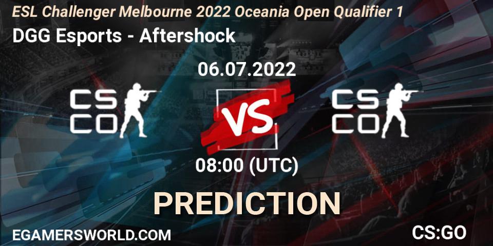 Pronósticos DGG Esports - Aftershock. 06.07.22. ESL Challenger Melbourne 2022 Oceania Open Qualifier 1 - CS2 (CS:GO)