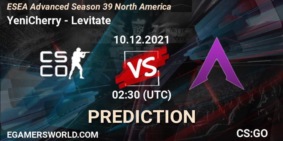 Pronósticos YeniCherry - Levitate Esports. 10.12.2021 at 02:30. ESEA Advanced Season 39 North America - Counter-Strike (CS2)